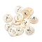 Freshwater Shell Buttons, Flat Round , Letter Y, 12x2mm, Hole: 1.6mm