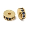 Rack Plating Brass Micro Pave Cubic Zirconia Beads, Lead Free & Cadmium Free, Long-Lasting Plated, Real 18K Gold Plated, Round, Medium Blue, 7x2.5mm, Hole: 1.5mm