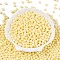 Opaque Baking Painted Glass Beads, Round, Champagne Yellow, 5.5x4.5~5mm, Hole: 1mm, about 2500pcs/pound