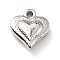 Non-Tarnish 201 Stainless Steel Machine Polishing Charms, Heart, Stainless Steel Color, 11x10x3.5mm, Hole: 1.5mm