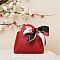 Imitation Leather Bag, with Silk Ribbon, Candy Gift Bags Christmas Party Wedding Favors Bags, FireBrick, 13x12.5x5cm