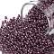 TOHO Round Seed Beads, Japanese Seed Beads, (1075) Crystal Berry Wine Lined, 11/0, 2.2mm, Hole: 0.8mm, about 1110pcs/10g