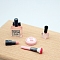 Plastic Lipstick & Perfume & Pressed Powder & Brush & Nail Polish Set Model, Micro Landscape Dollhouse Accessories, Pretending Prop Decorations, Mixed Color, 80x70mm, 5pcs/set