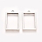 Rack Plating Alloy Photo Locket Pendants, Rectangle, Antique Silver, 37x24x4mm, Hole: 29x19mm