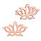 SHEGRACE 925 Sterling Silver Stud Earrings, Lotus, Rose Gold, 6.19x11.77mm