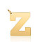 201 Stainless Steel Pendants, Letter, Golden, Letter.Z, 29.5x25x1.5mm, Hole: 4.5mm