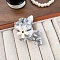 Acrylic Cartoon Dog Alligator Hair Clip, Light Grey, 55x50mm