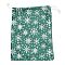 Silver Stamping Christmas Velvet Storage Bags, Drawstring Bags, Rectangle, Green, Snowflake, 18x13x0.01cm