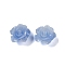 Synthetic Coral 3D Flower Rose Beads, Dyed, Cornflower Blue, 14x8mm, Hole: 1~1.4mm