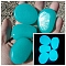 Resin Imitation Luminous Stone Display Decoration, Nuggest, Dark Turquoise, 45mm