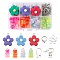 DIY Earring Jewelry Making Kits, 29Pcs Flower & Bear Resin Pendants, Stainless Steel Jump Rings & Earrings Findings, Mixed Color, Pendants: 29pcs/box