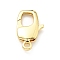 Brass Lobster Claw Clasps, Cadmium Free & Lead Free, Oval, Real 18K Gold Plated, 20x12x4mm, Hole: 2mm