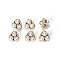 Alloy Shank Buttons, with Plastic Imitation Pearl Beads, Flower, Golden, 10.5x10.5mm