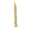 Brass Micro Pave Cubic Zirconia Pendants, Real 18K Gold Plated, Word, Real 18K Gold Plated, 60.5x7.5x6mm, Hole: 5.2x3.8mm