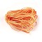 Korean Waxed Polyester Cords, Orange, 1mm, about 16.4 yards(15m)/bag