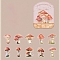 PET Waterproof Self-Adhesive Stickers, Forest Series, for DIY Photo Album Diary Scrapbook Decoration, Coral, 38~48x26~44x0.1mm