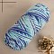 5-Ply Milk Cotton Knitting Acrylic Fiber Yarn, for Weaving, Knitting & Crochet, Segment Dyed, Cyan, 2.5mm