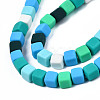 Handmade Polymer Clay Beads Strands CLAY-S092-76B-3