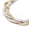 Ion Plating(IP) 304 Stainless Steel Herringbone Chains Bracelet for Women BJEW-F466-03M-2