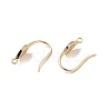 Leaf Rack Plating Brass Micro Pave Cubic Zirconia Earring Hooks KK-D083-09G-2