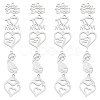   20Pcs 5 Style Mother's Day 201 Stainless Steel & 304 Stainless Steel Pendants STAS-PH0003-97-1