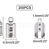 Unicraftale 304 Stainless Steel Folding Crimp Cord Ends STAS-UN0005-72-2