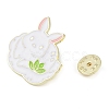 Bunny Zinc Alloy Enamel Brooch JEWB-C034-07D-G-3