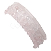 Natural Rose Quartz Beaded Stretch Bracelet Sets BJEW-JB10783-5