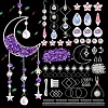 DIY Natural Amethyst Chips & Moon Suncatchers Making Kits PW-WGD87FC-02-1