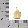 Rack Plating Brass Micro Pave CLear Cubic Zirconia Charms KK-E110-14G-I-3