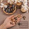 Cheriswelry 100Pcs 5 Colors Printed Wooden Pendants WOOD-CW0001-05-12