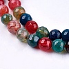 Natural Agate Round Beads Strand G-L084-6mm-16-3