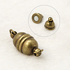 Brass Magnetic Clasps with Loops KK-16X8-AB-NF-1