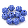 Handmade Polymer Clay Rhinestone Beads X-CLAY-T014-16mm-03-1