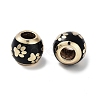 Golden Plated Alloy Enamel European Beads FIND-E046-04G-2