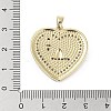 Rack Plating Brass Micro Pave Clear Cubic Zirconia Pendants KK-H474-24A-02G-3