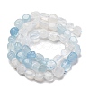 Natural Rainbow Moonstone & Aquamarine Beads Strands G-L610-B03-01-3