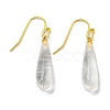 Ion Plating(IP) Natural Quartz Crystal Dangle Earring EJEW-C084-01G-08-1