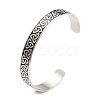 Non-Tarnish 304 Stainless Steel Open Cuff Bangles BJEW-P300-02P-1