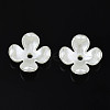 4-Petal ABS Plastic Imitation Pearl Bead Caps X-OACR-S020-31-2