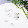 Acrylic Pearl Ear Nuts OACR-WH0002-01A-4