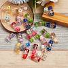 44 Pcs 11 Colors Glass Pendants sgGLAA-SZ0001-25-6