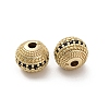 Brass Micro Pave Cubic Zirconia Beads KK-C071-08G-02-2