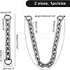 CHGCRAFT 2Pcs 2 Style Acrylic Chain Purse Bag Handle FIND-CA0002-53B-2