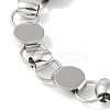 Non-Tarnish 201 Stainless Steel Flat Round Link Chain Bracelets for Women Men BJEW-I316-08C-2