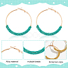 ANATTASOUL 7 Pairs 7 Colors Glass Round Braided Beaded Hoop Earrings EJEW-AN0002-21-3