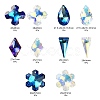 11Pcs K9 Glass Rhinestone Pendants GLAA-TZ0001-02-4