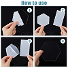 DICOSMETIC 120Pcs 2 Style Transparent Acrylic Blank Place Cards AJEW-DC0001-28-5