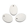 201 Stainless Steel Oval Stamping Blank Tag Pendants STAS-S031-04-2