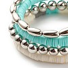 Rice Shape Beads Stretch Bracelets Set BJEW-JB07444-5